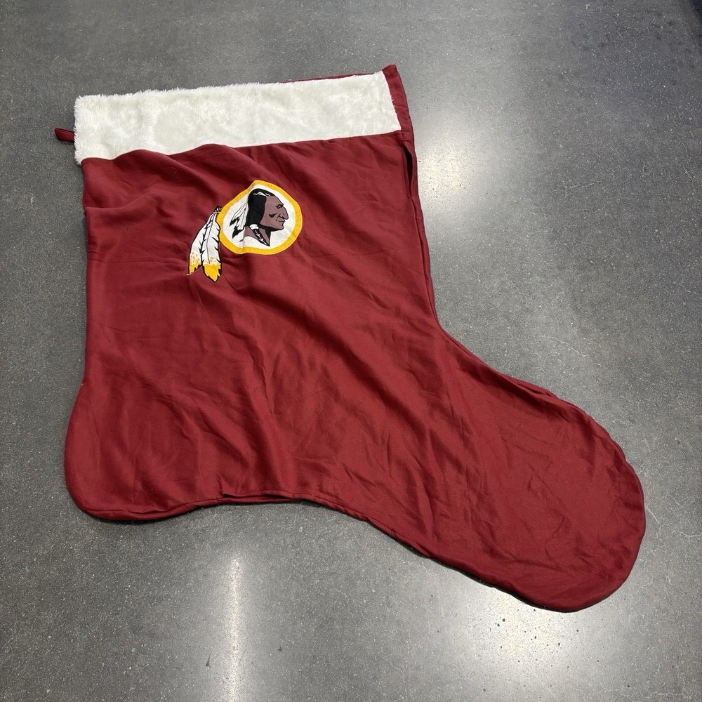 Redskin Stocking Halloween Costume Christmas NFL Commanders Burgandy 1 Sz Adult